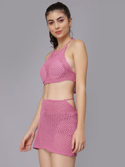 Sexy Crochet Two Piece Set