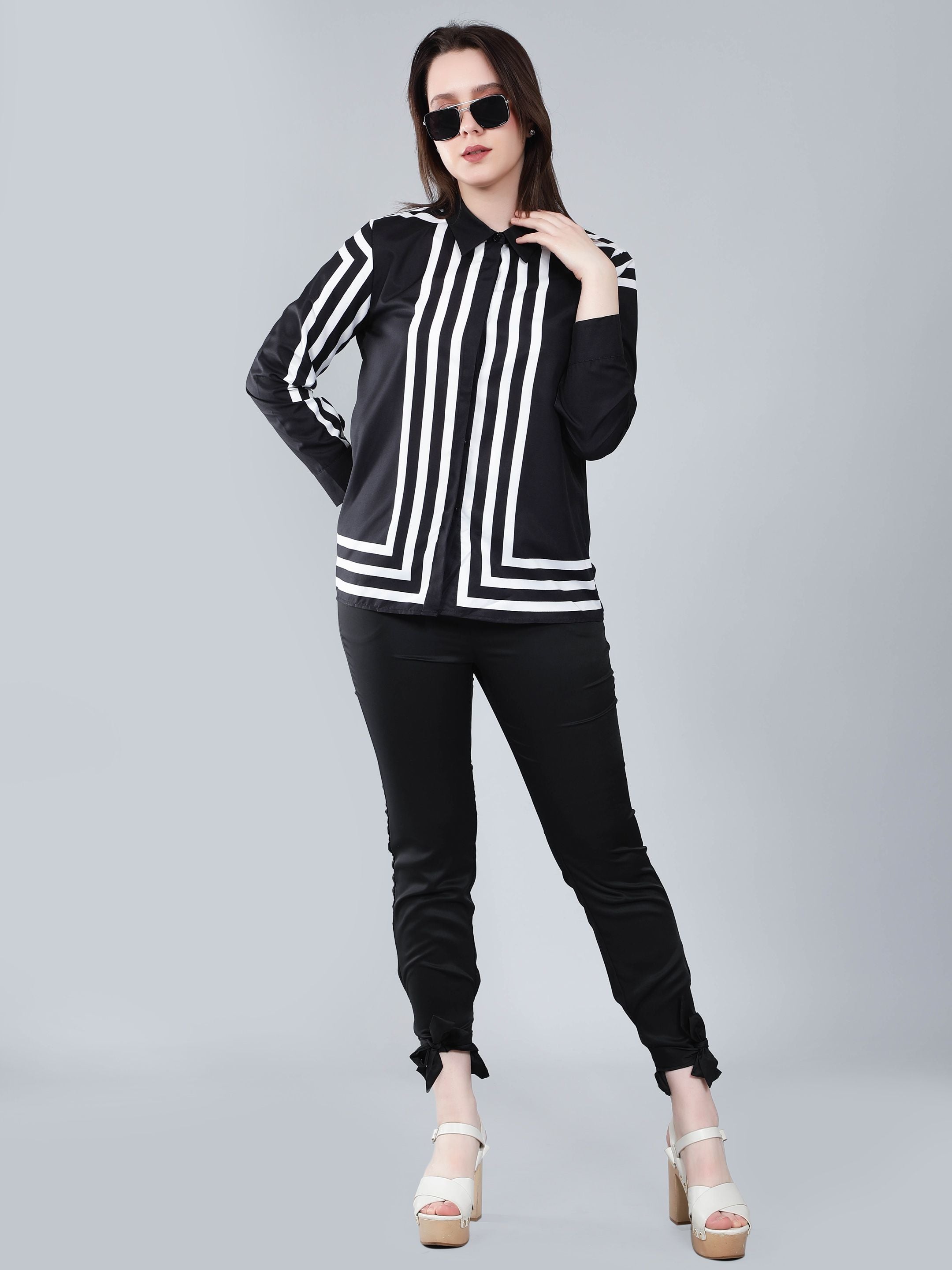 Geometric Striped Shirt
