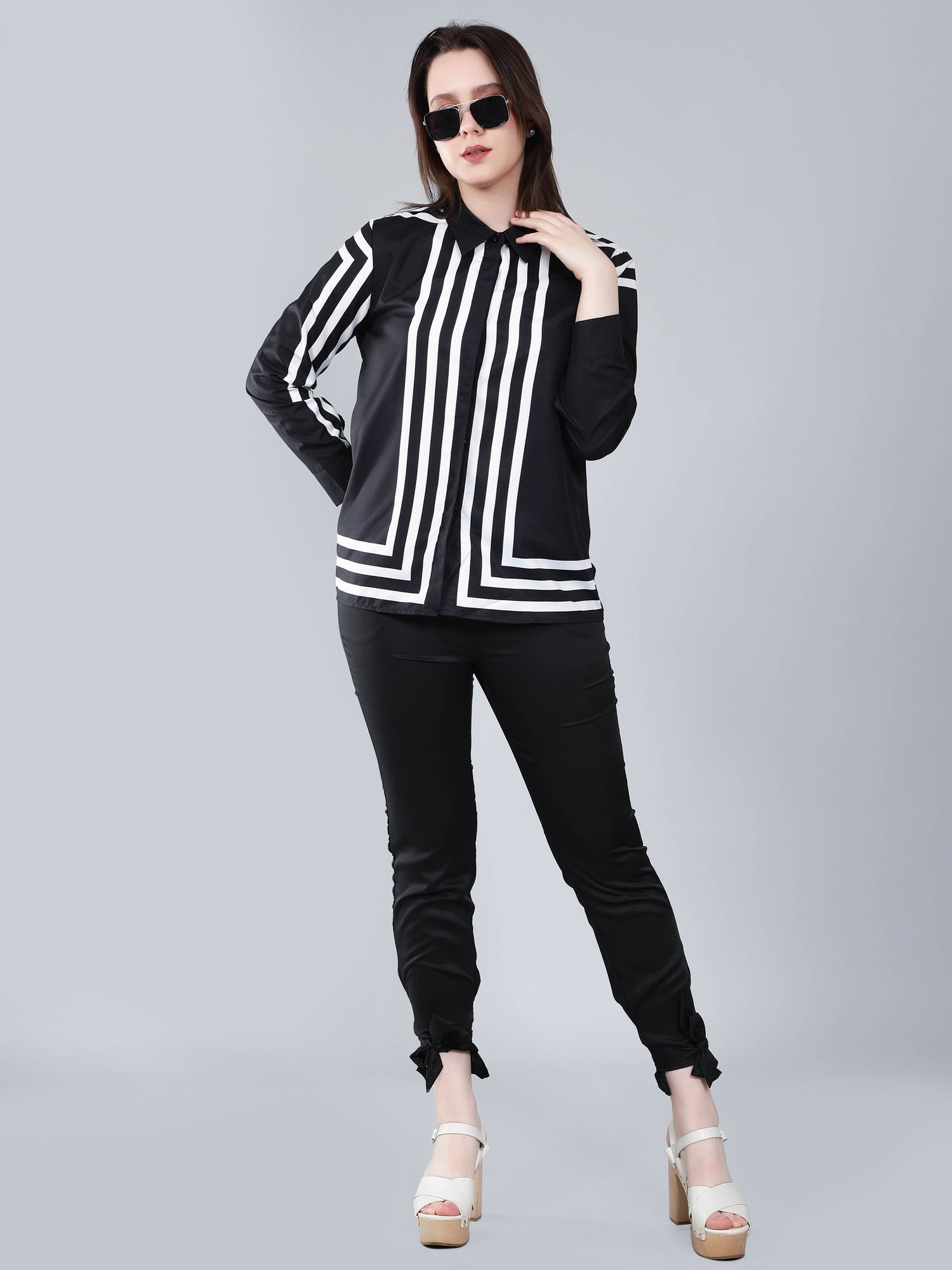 Geometric Striped Shirt