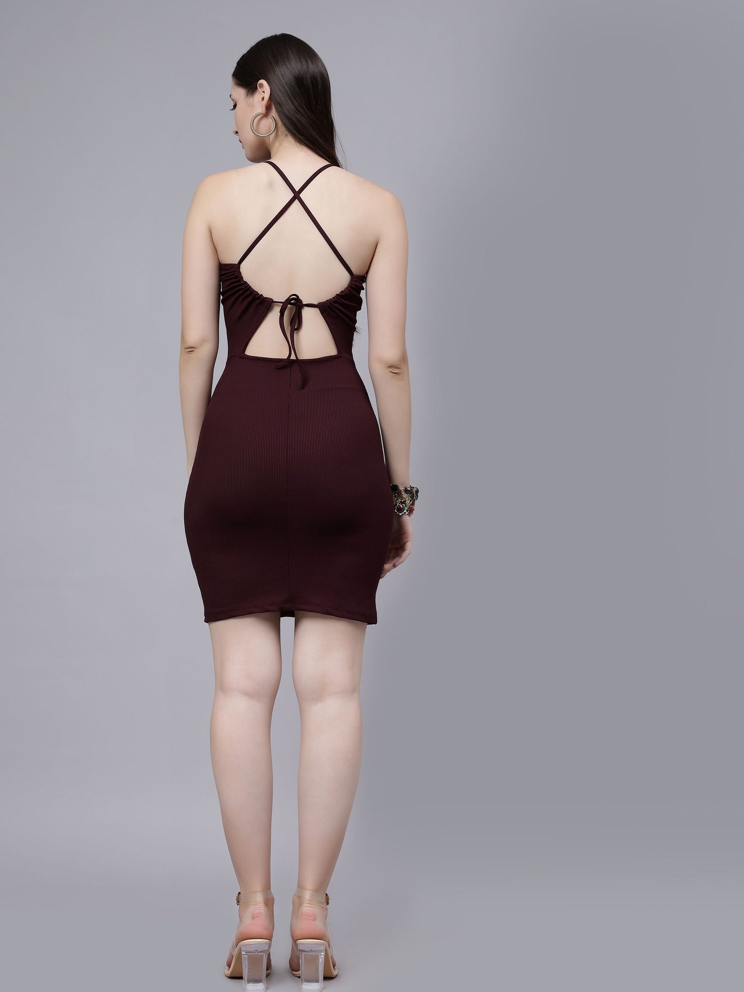Sexy Bodycon Halter Short Dress