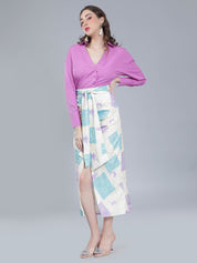 Scribble  Printed Two-Piece Set