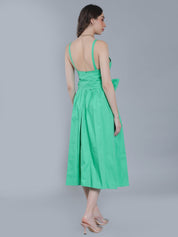 Deep V-Neck Cotton Dress