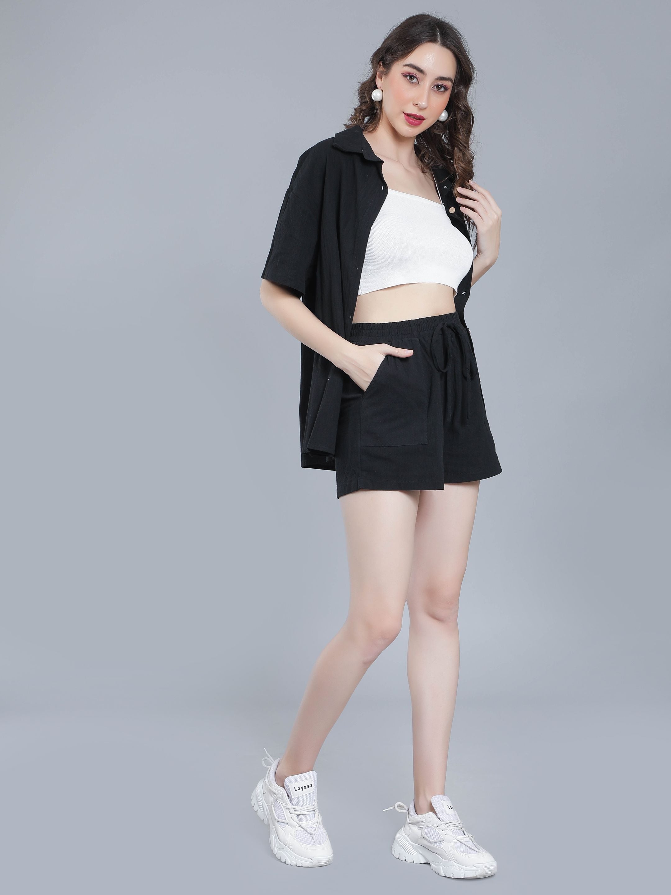Shirt Shorts Two-Piece Casual Set