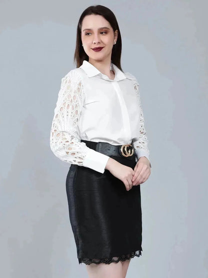Lace Sleeves Shirt