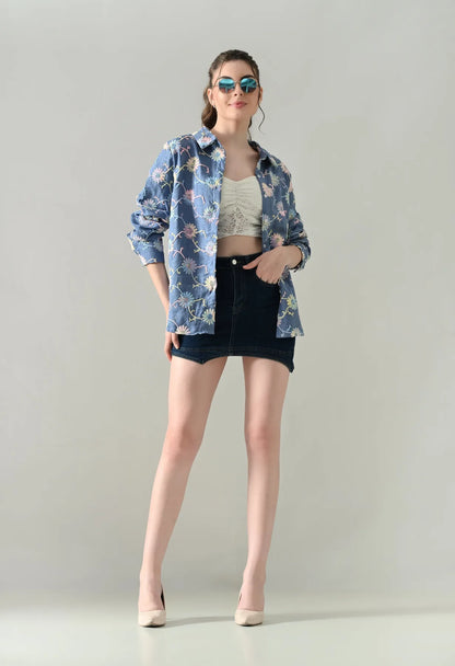 Meadow Bloom Embroidered Shirt