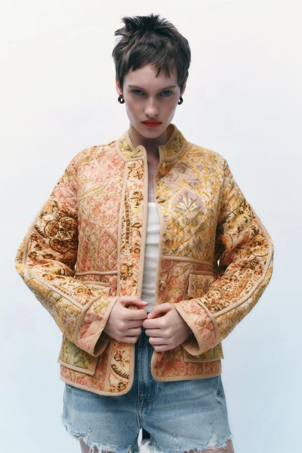 Floral Quilted Jacket/Coat