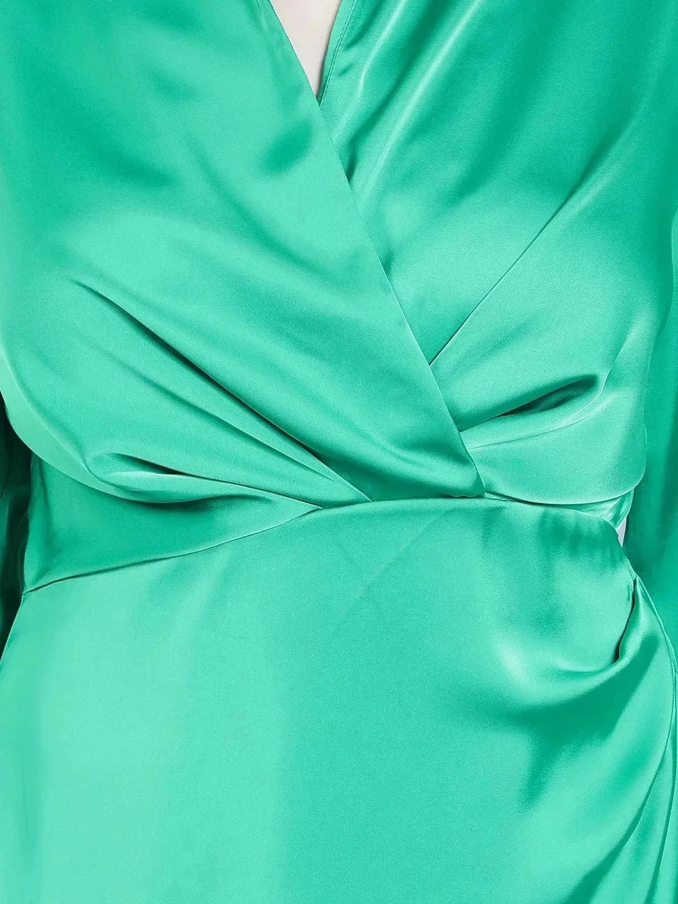 Satin Wrap Short Dress