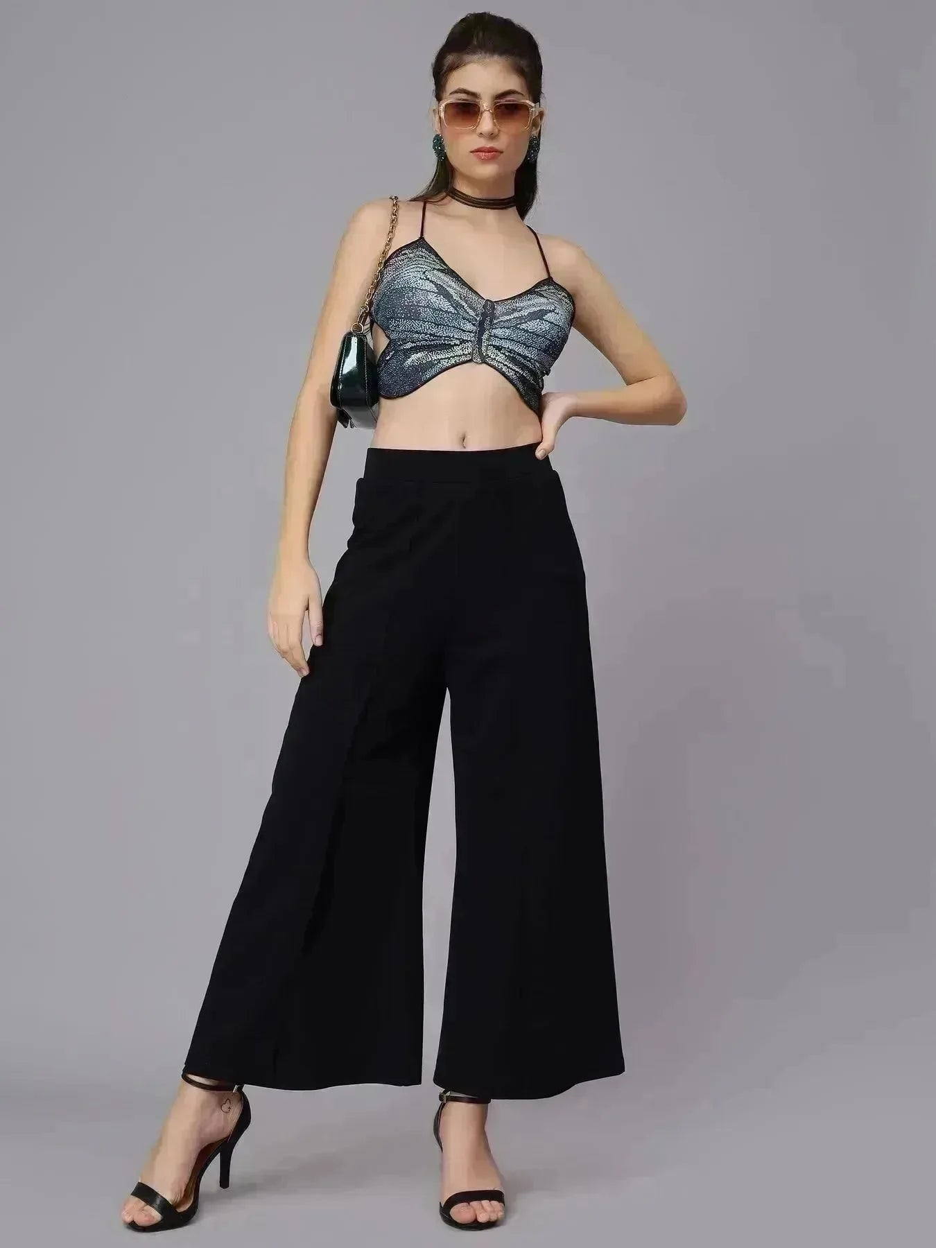 Front Overlap Slit Pants