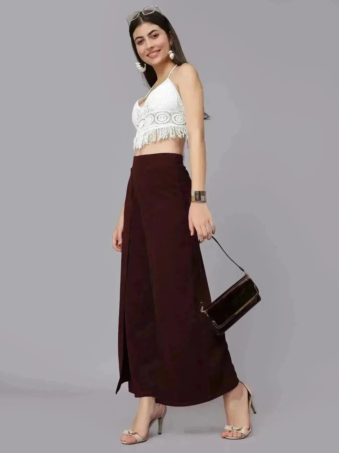 Front Overlap Slit Pants