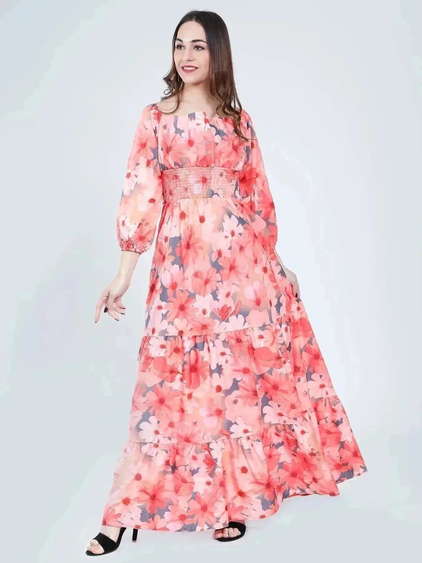 Floral Tier Maxi Dress