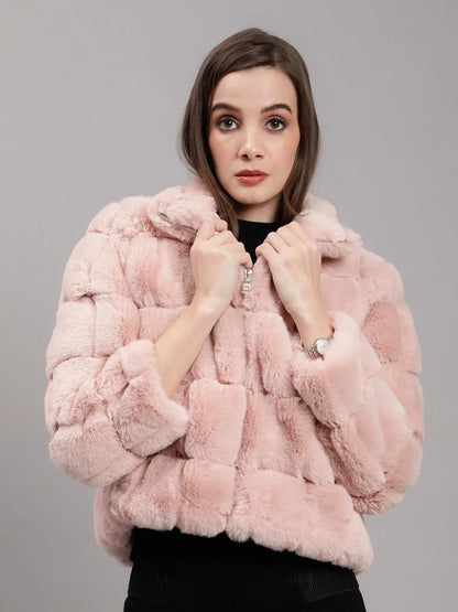 Faux Rabbit Fur Coat