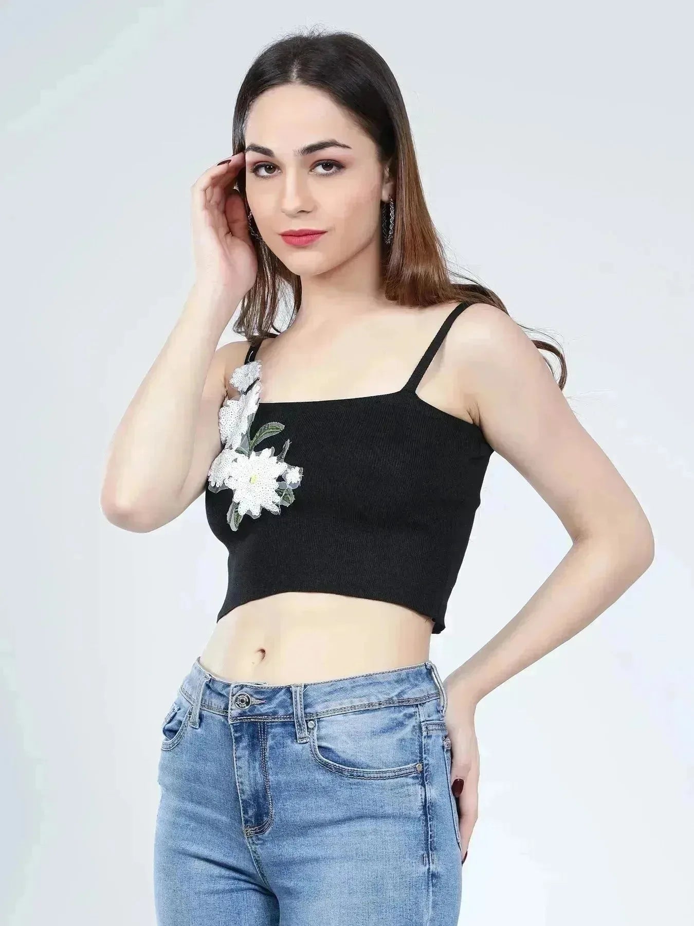 Floral Appliques Cami Top