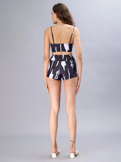 Black and White Bikini Set