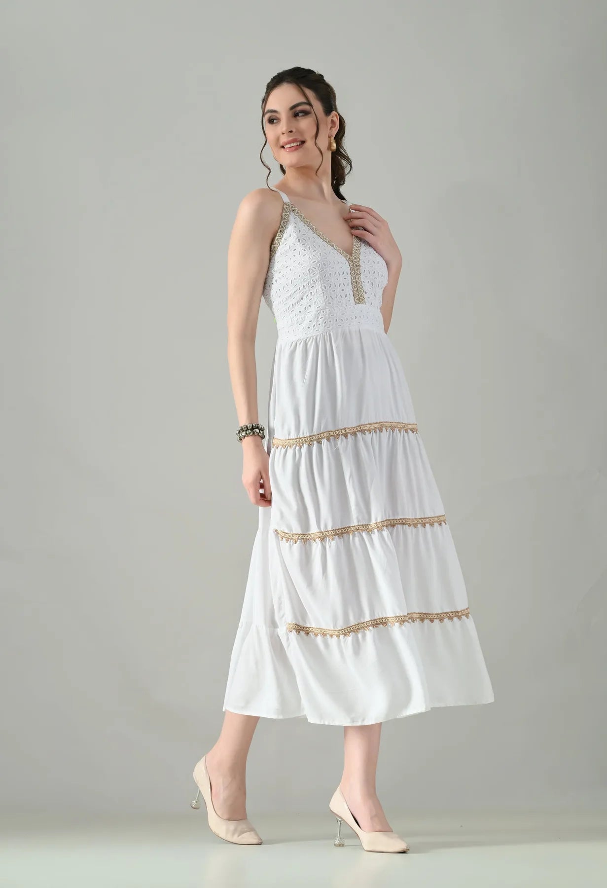 Schiffli Breeze Midi Dress