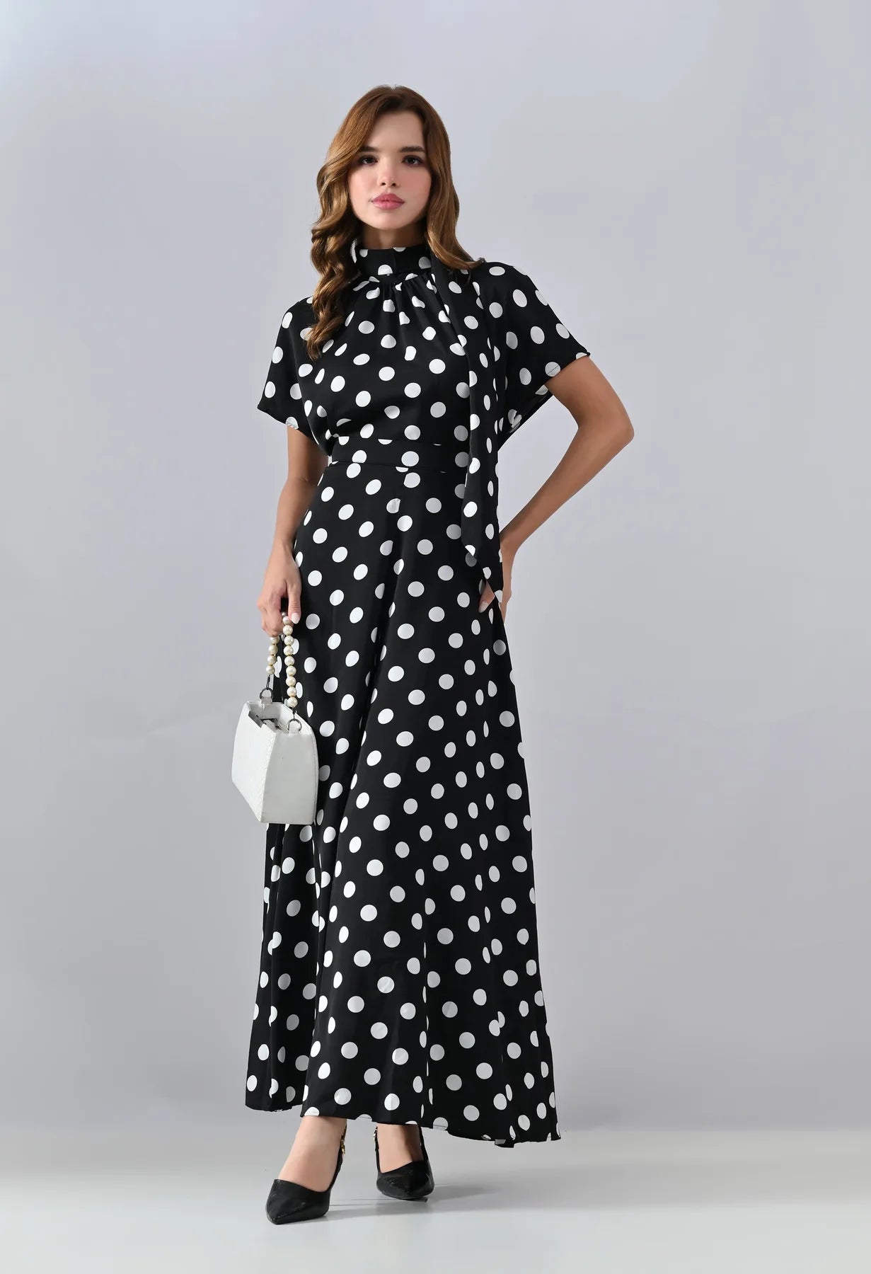 Polka Charm Maxi Dress