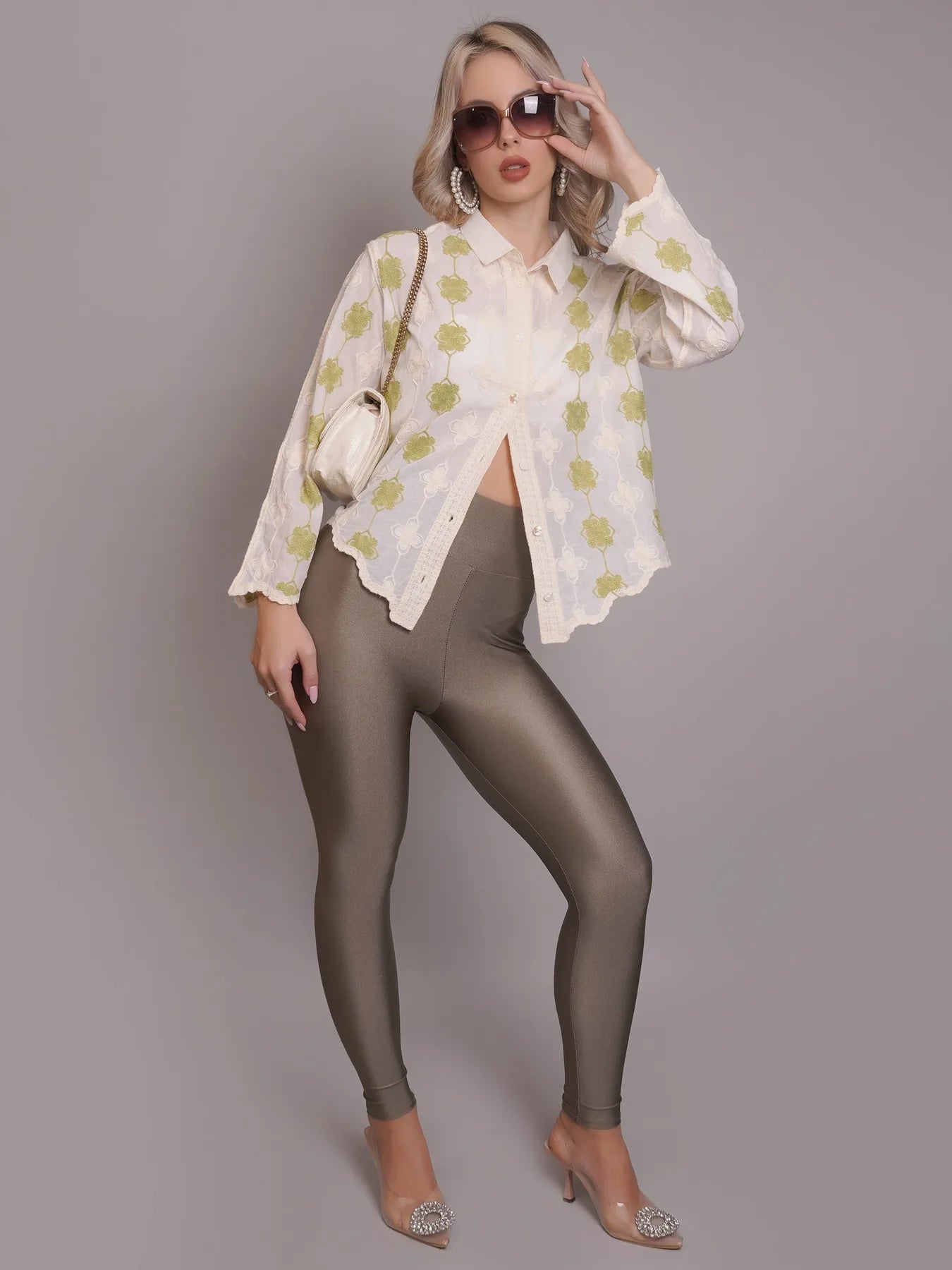 Chain Stitch Embroidered Shirt