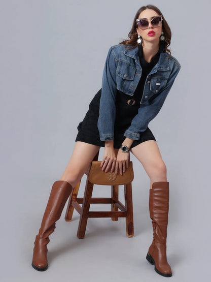 Denim Crop Jacket