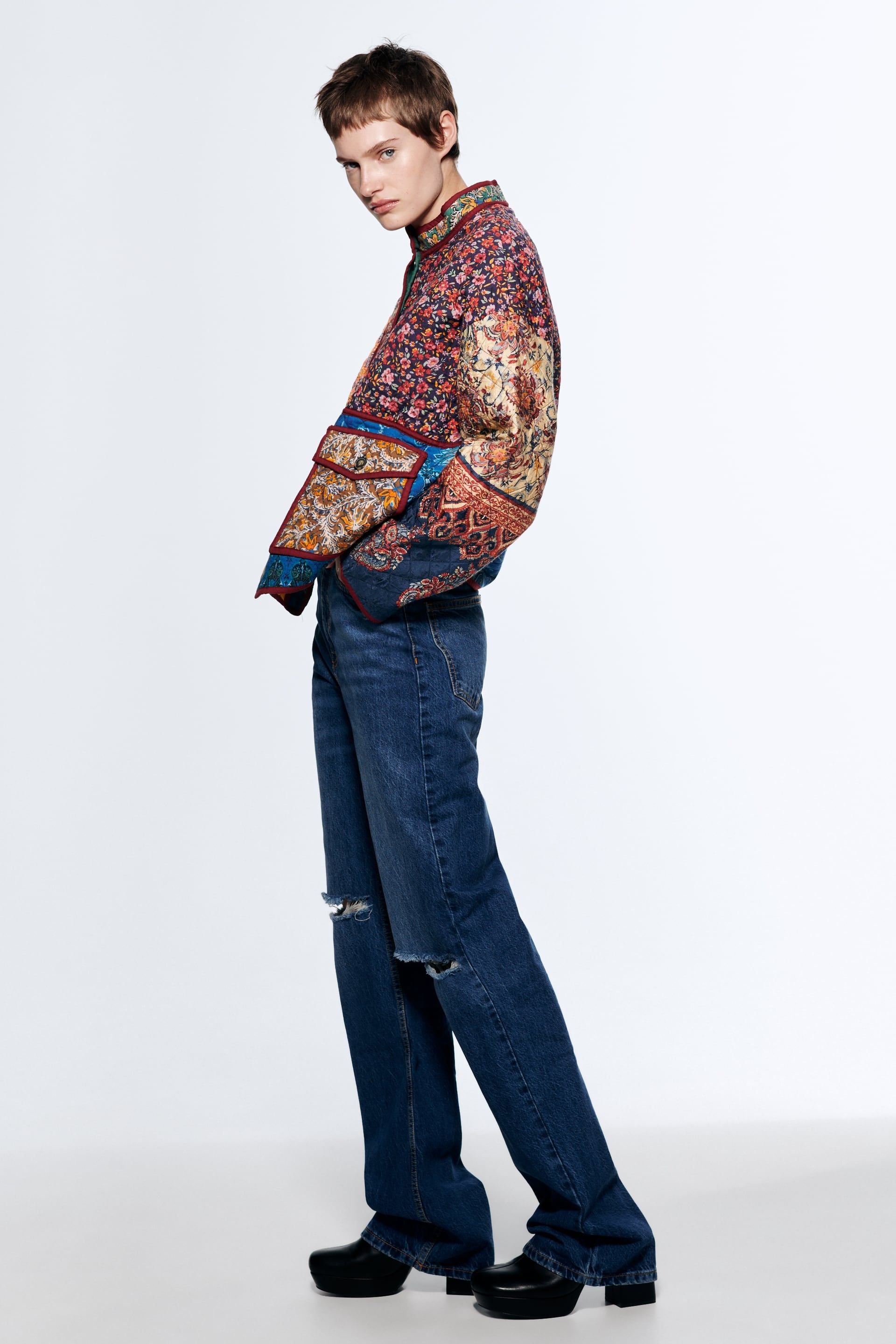 Floral Quilted Jacket/Coat