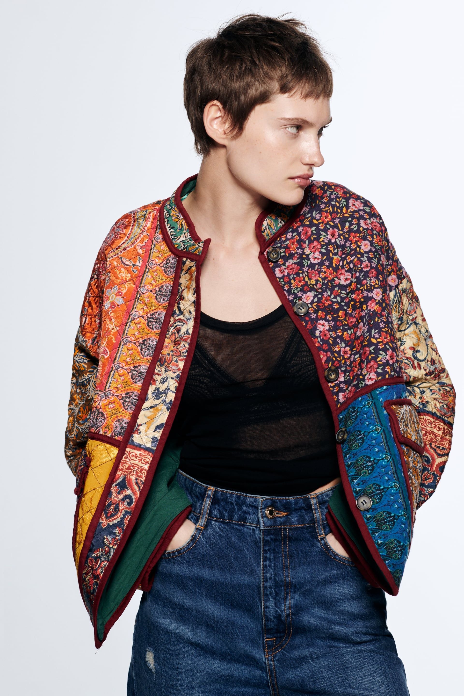 Floral Quilted Jacket/Coat