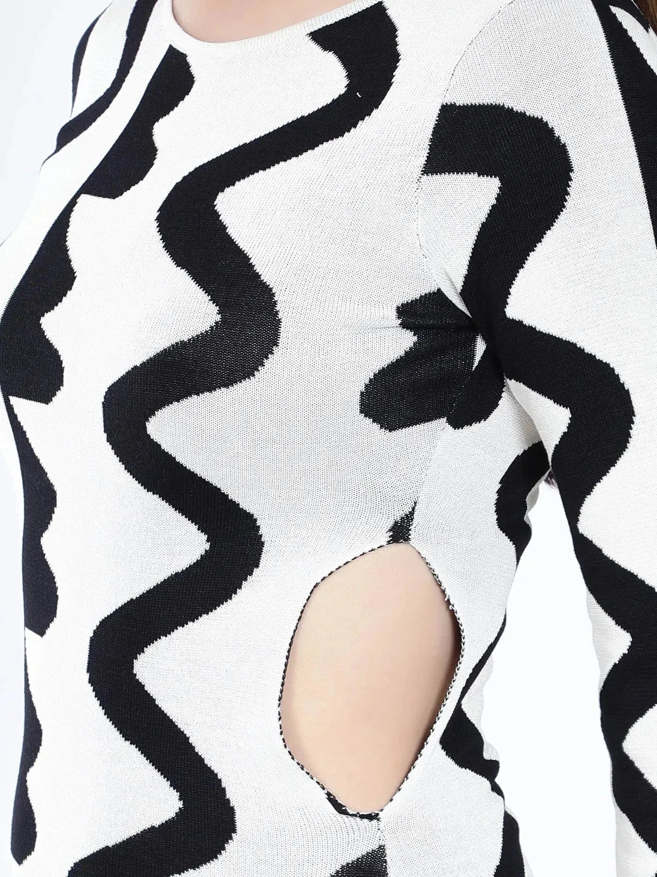 Flat Knit Body Hugging Dress