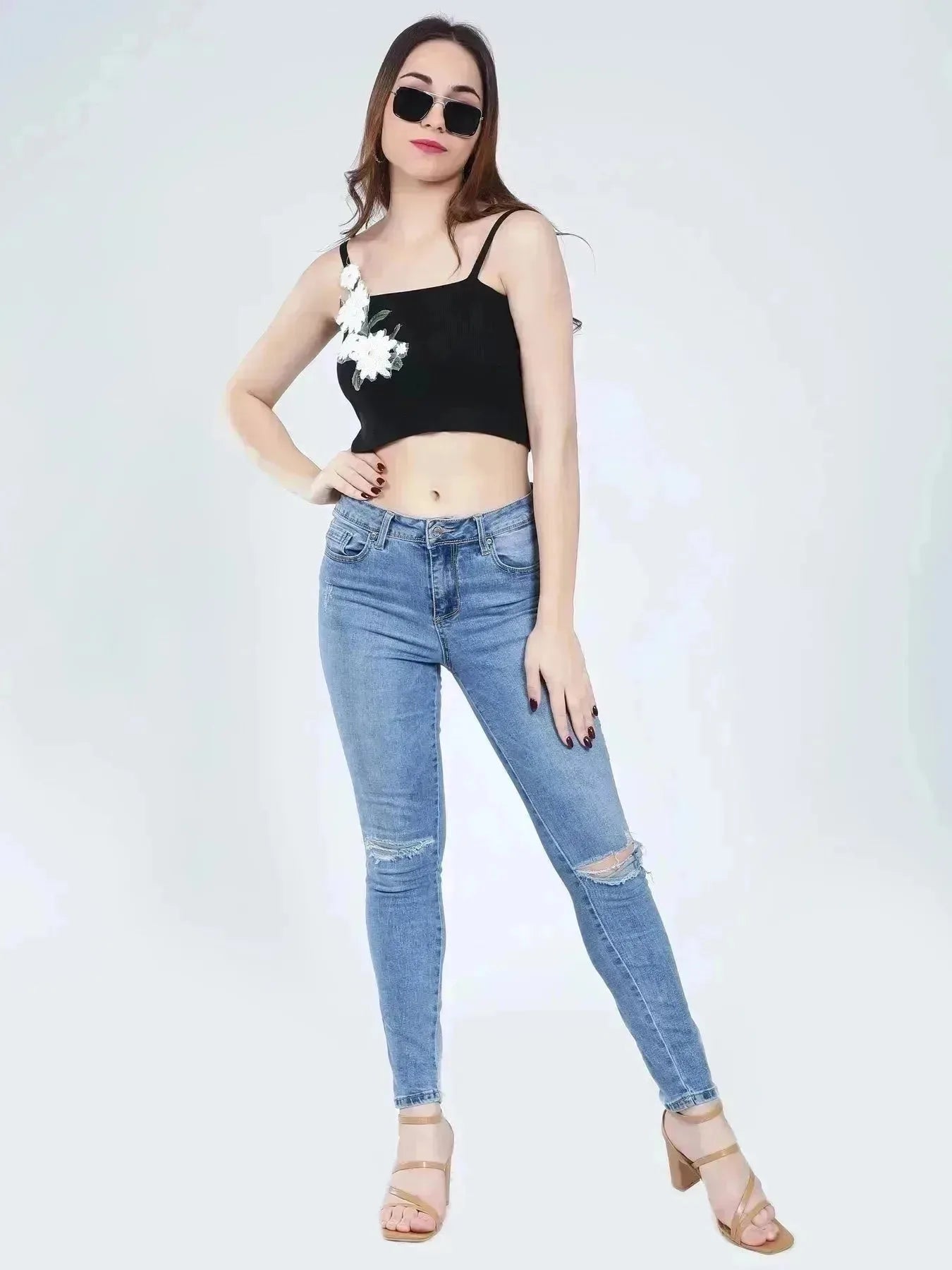 Floral Appliques Cami Top