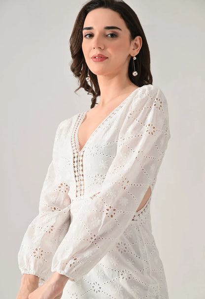 Cut-Out Mini Skater Dress