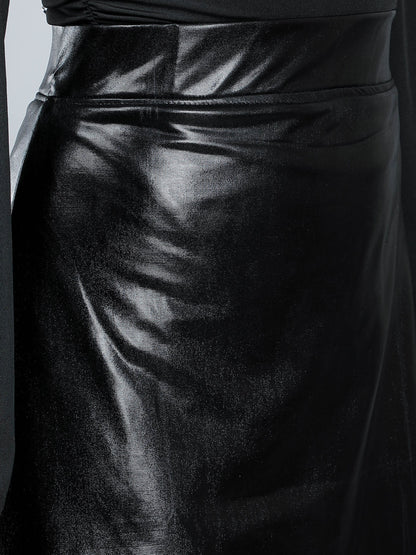 Metallic Short Skirt