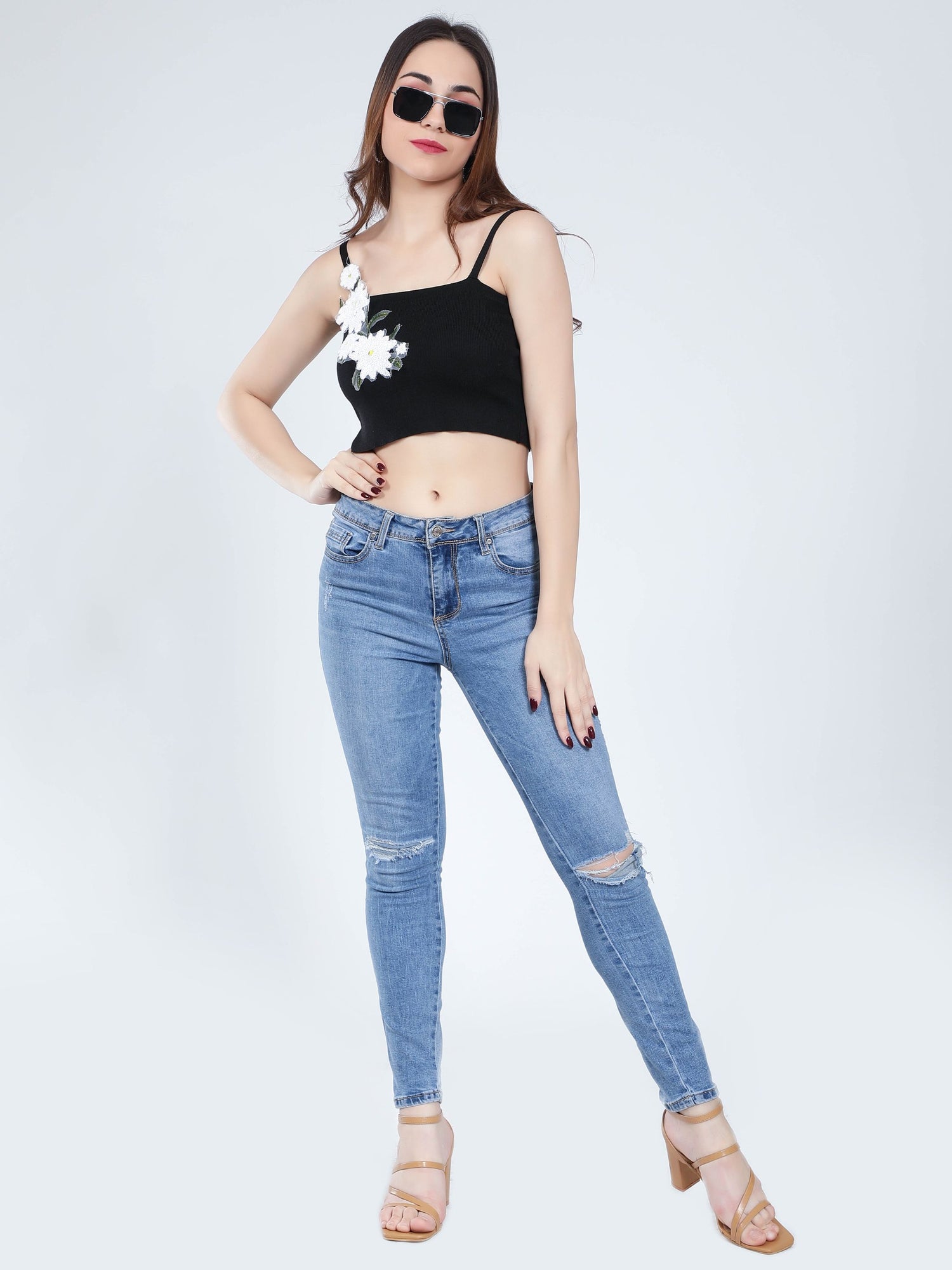 Floral Appliques Cami Top