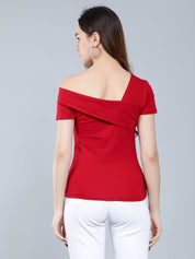 Asymmetric Neck T-Shirt