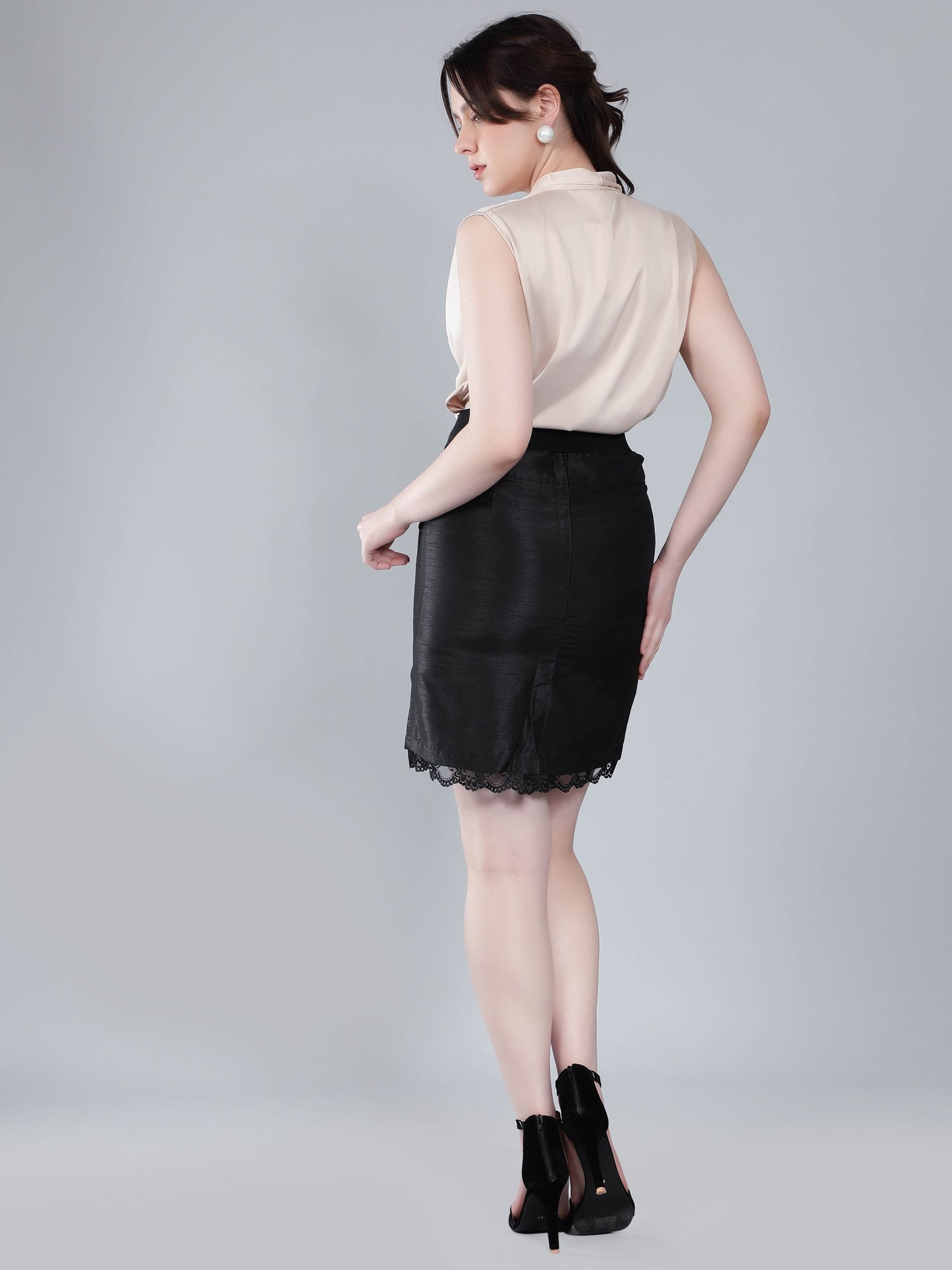 Wrap Front Sleeveless Blouse