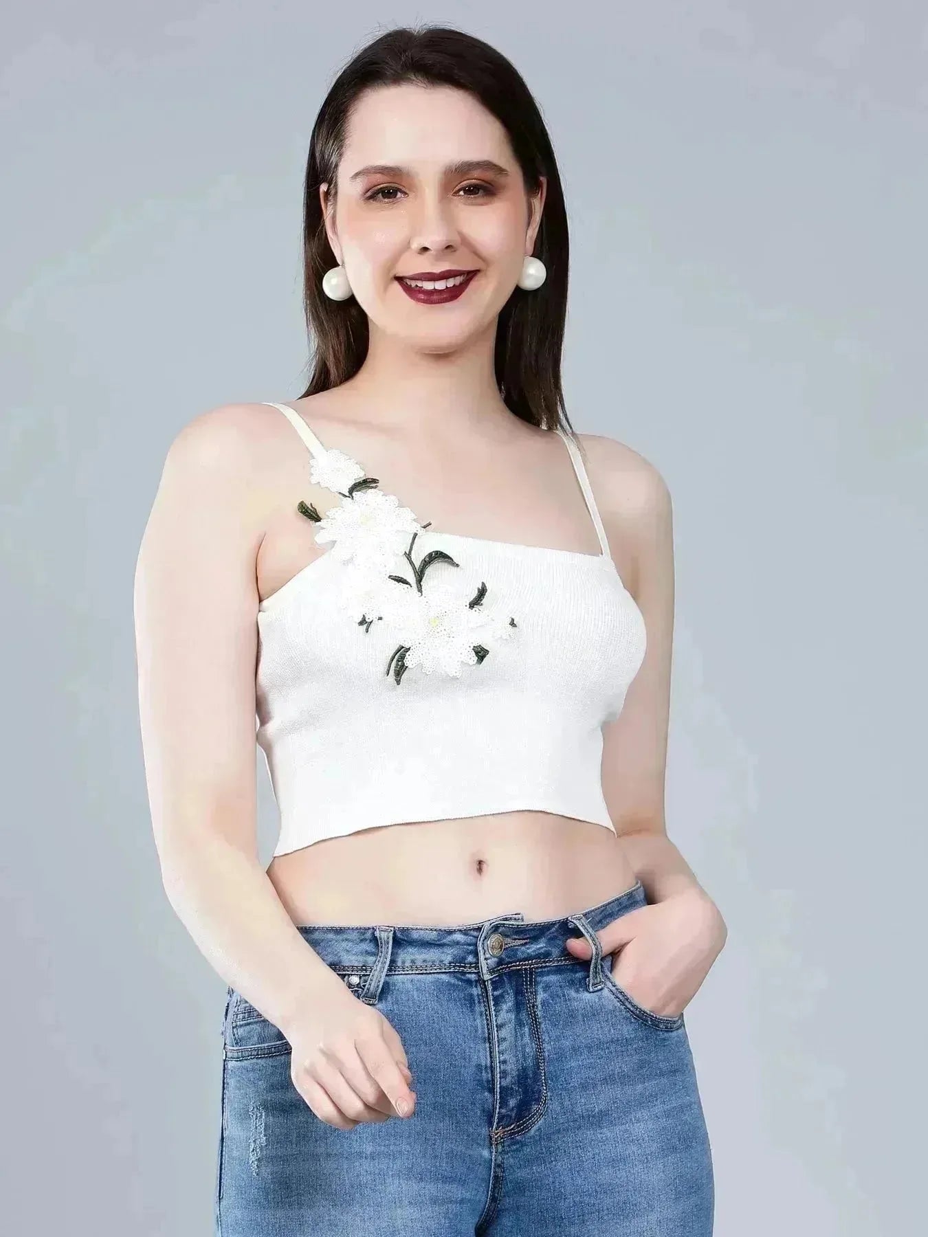 Floral Appliques Cami Top