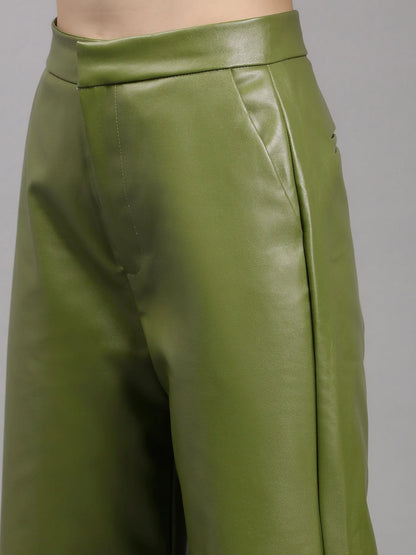 Faux Leather Formal Two Piece Set