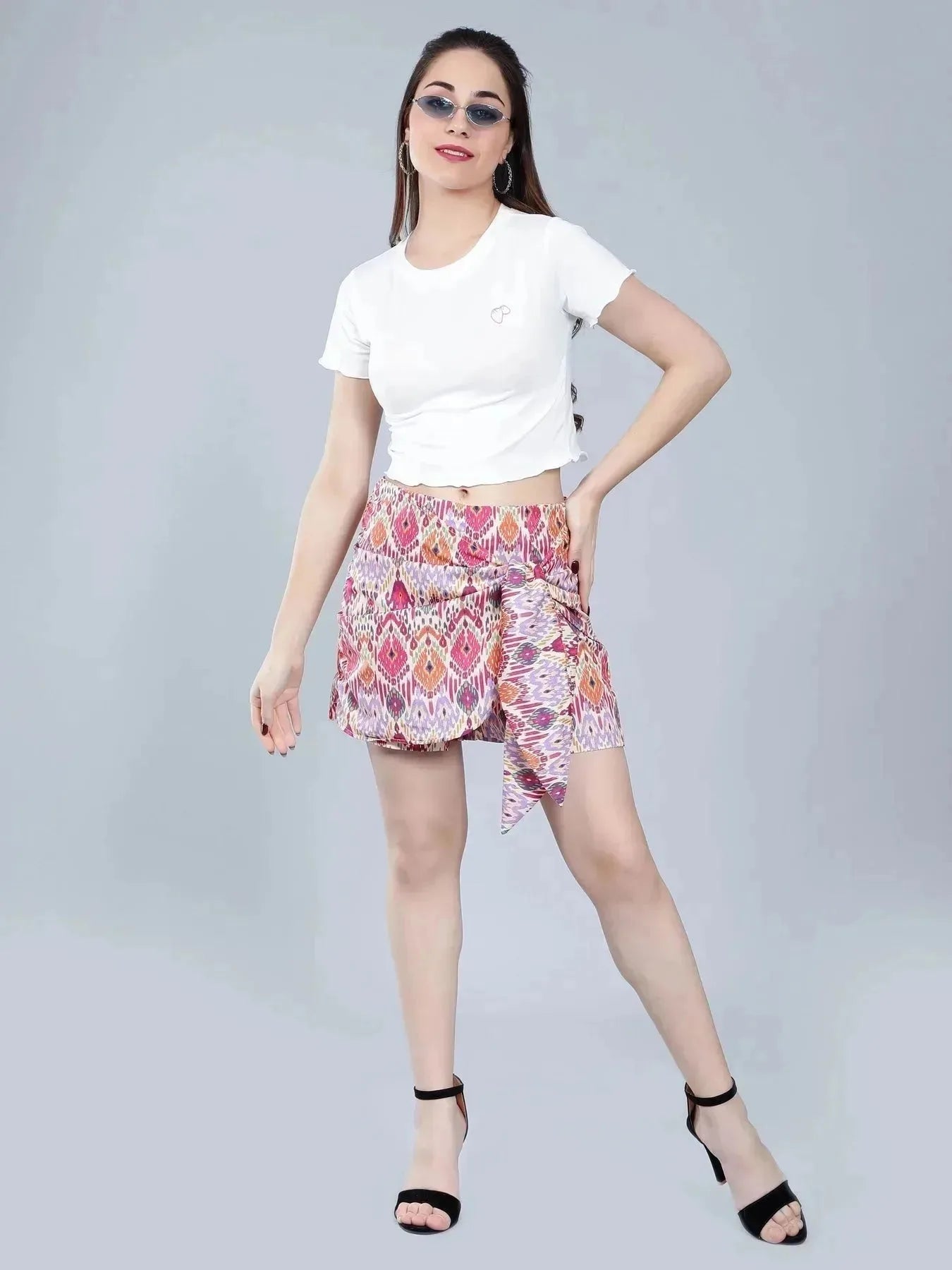 Strawberry Embroidery Crop Tee