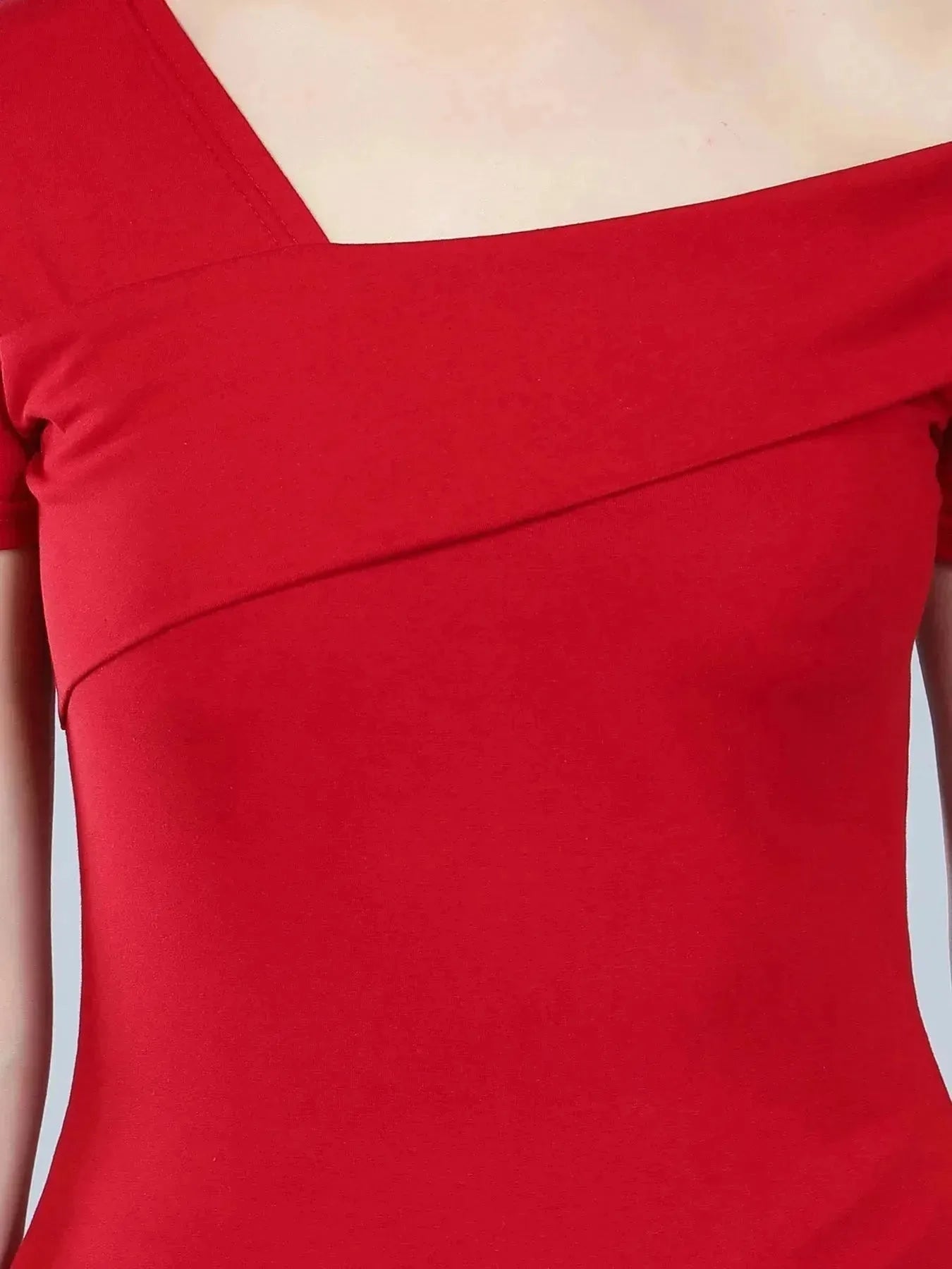 Asymmetric Neck T-Shirt