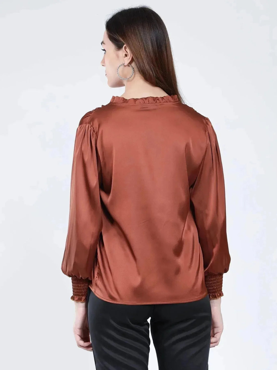 Tie Neck Satin Top
