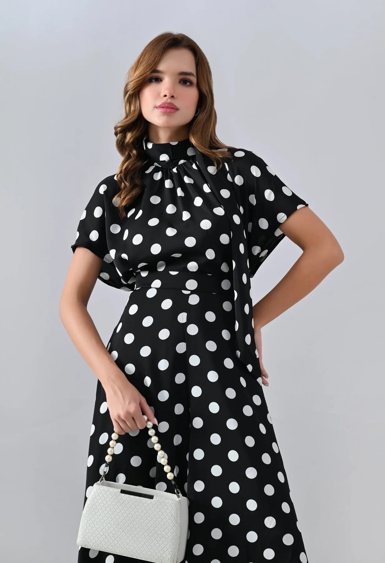 Polka Charm Maxi Dress