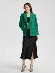 Plaid Tweed Blazer