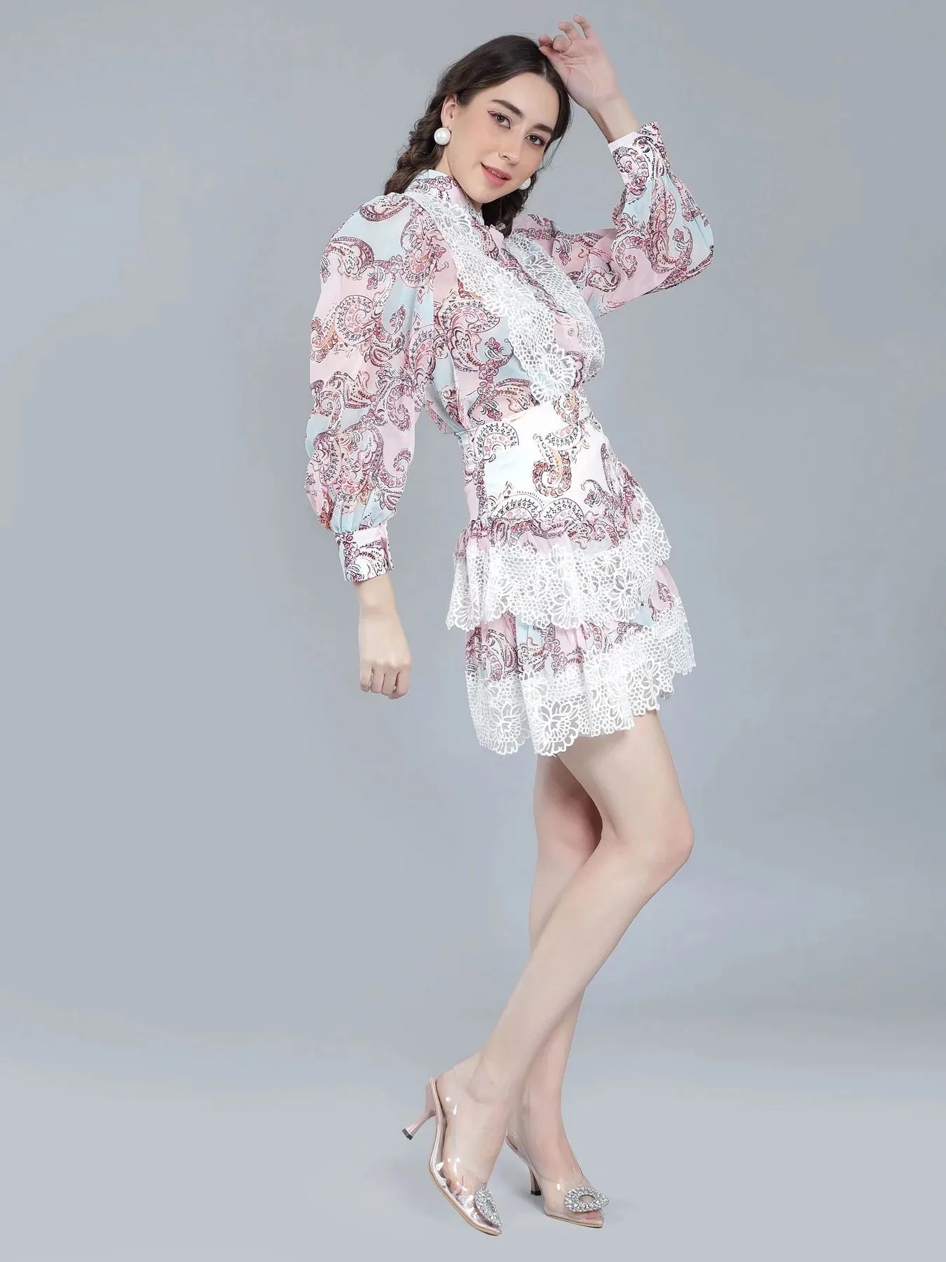 Lace Patchwork Two-Piece Set