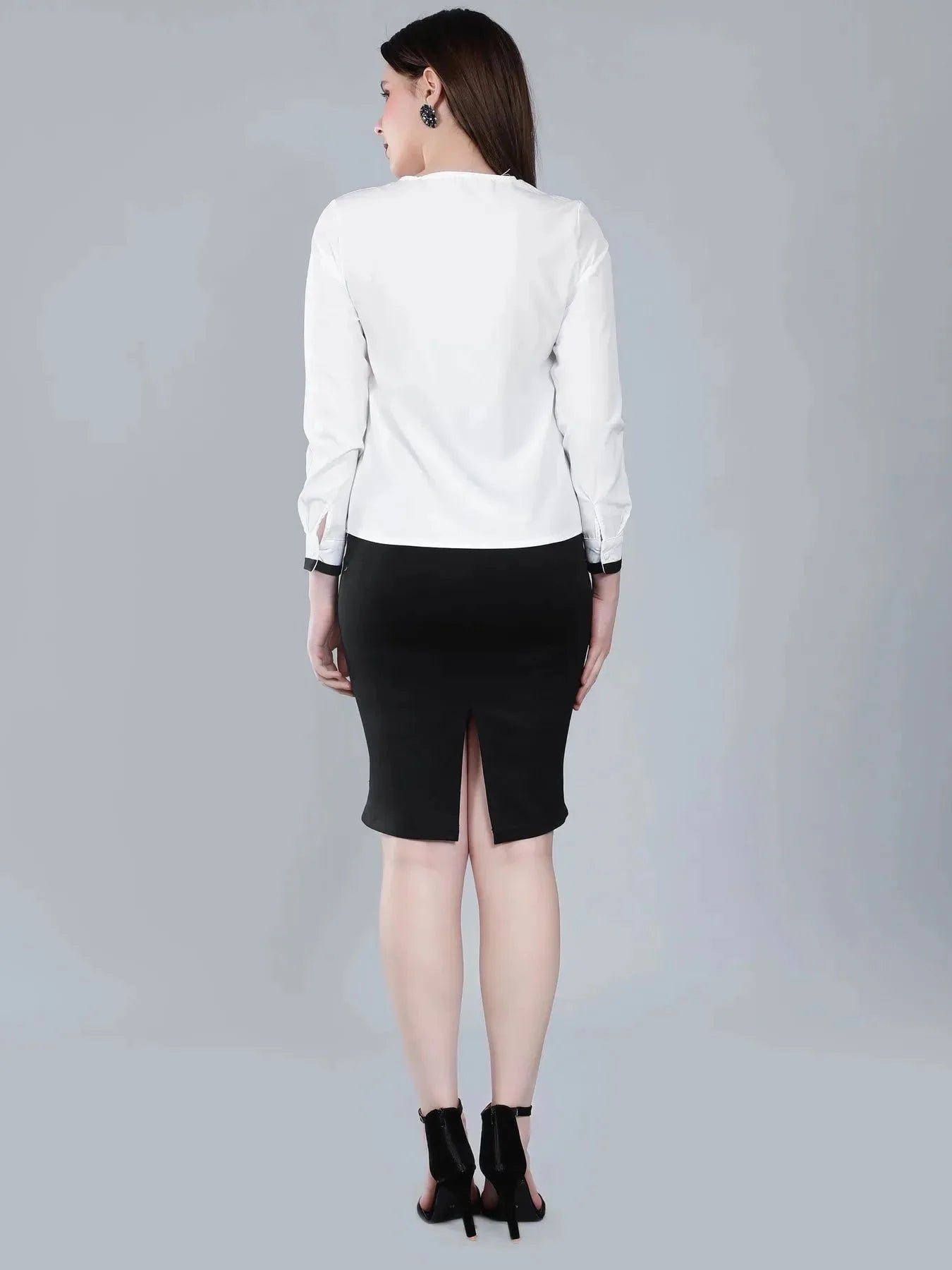 Asymmetrical Collar Blouse