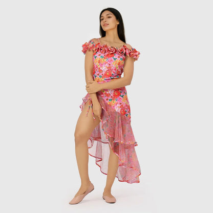 Ruffle Monokini With Sarong