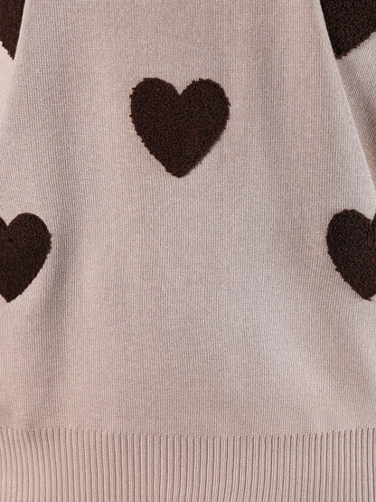 Heart Knitted Two Piece Set