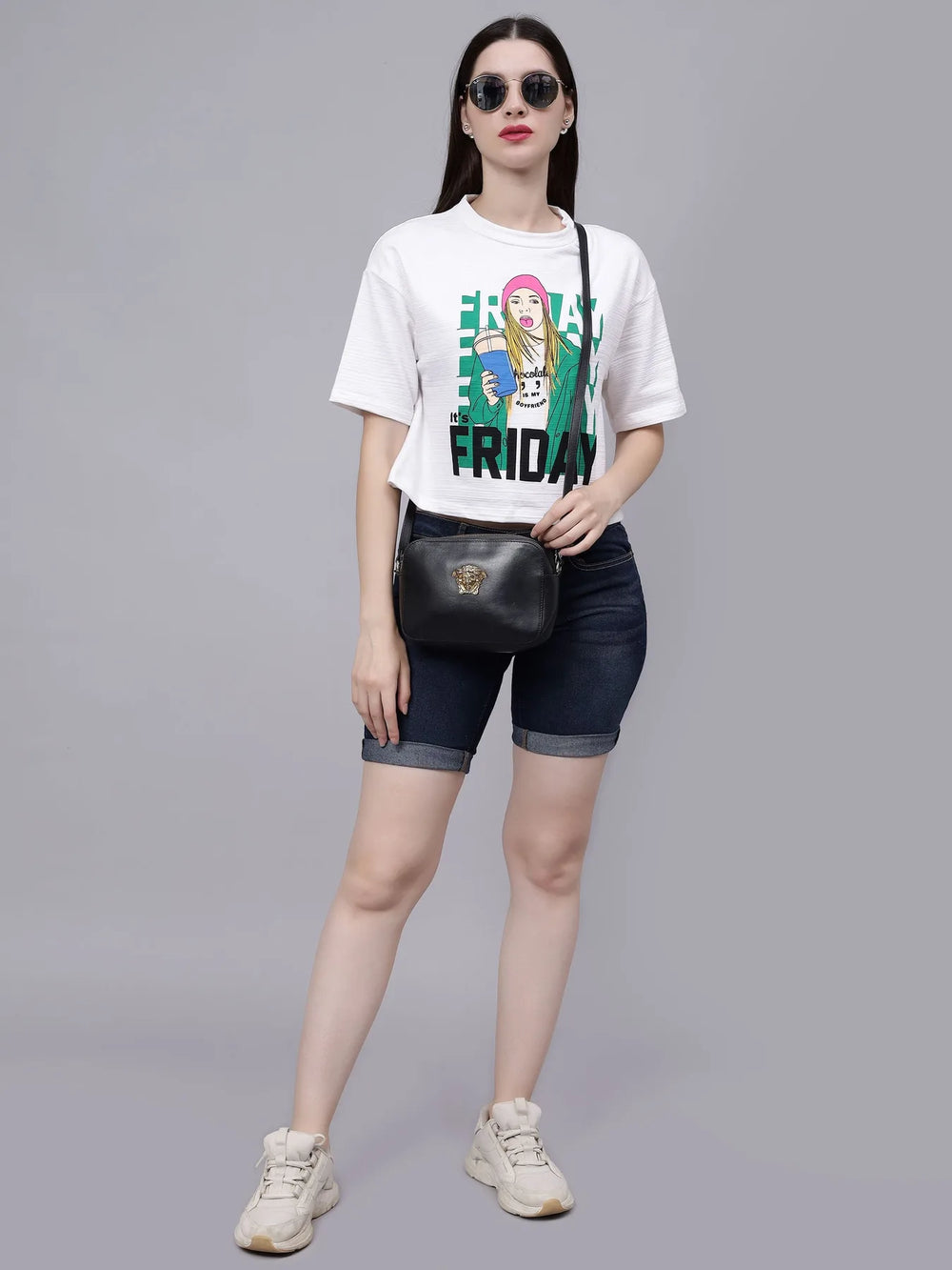 Friday Printed Crop T-Shirt