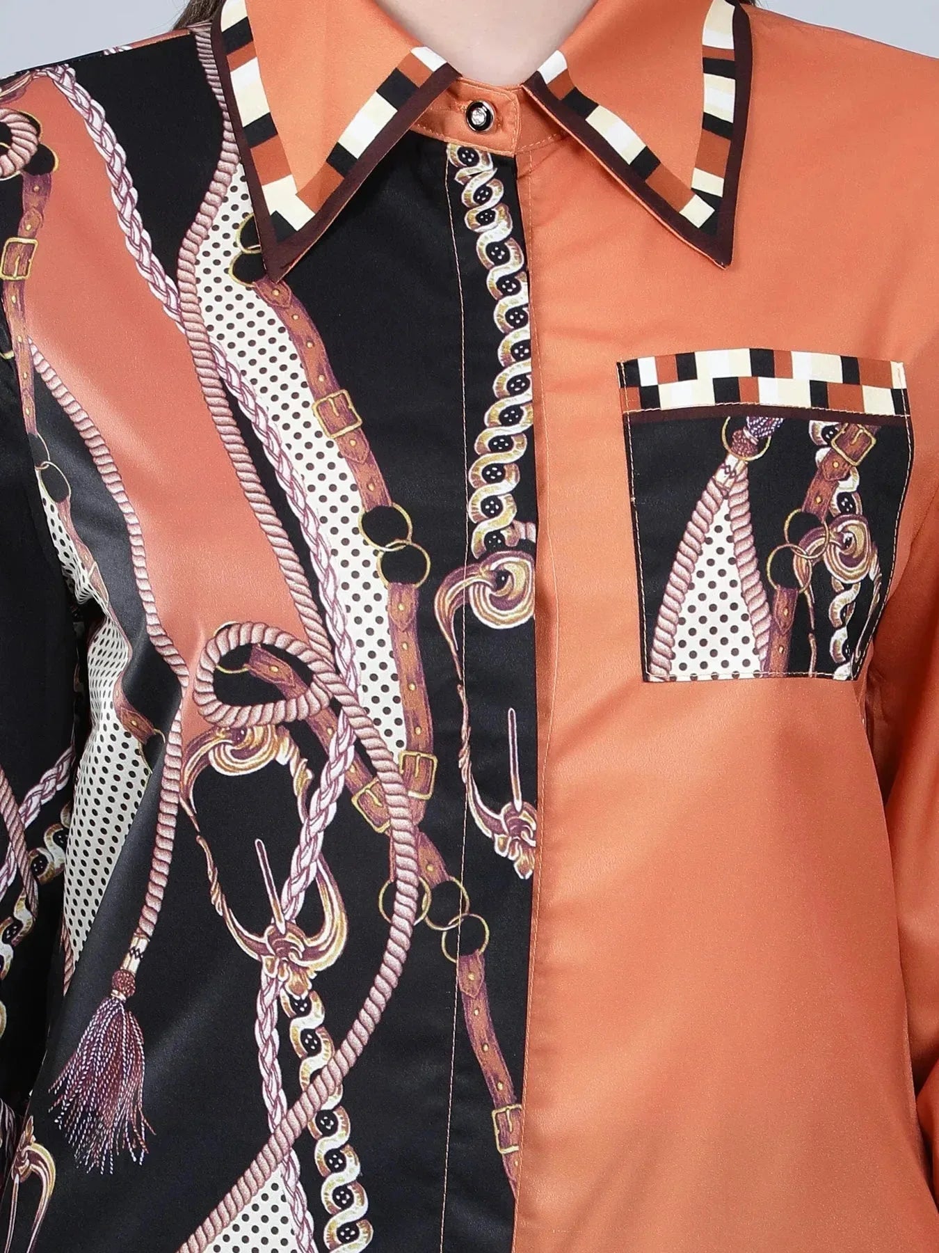 Colorblock Button Up Shirt