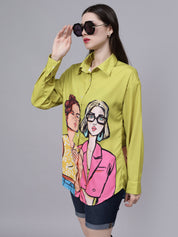 Fashionable Girls Oversized Shirt