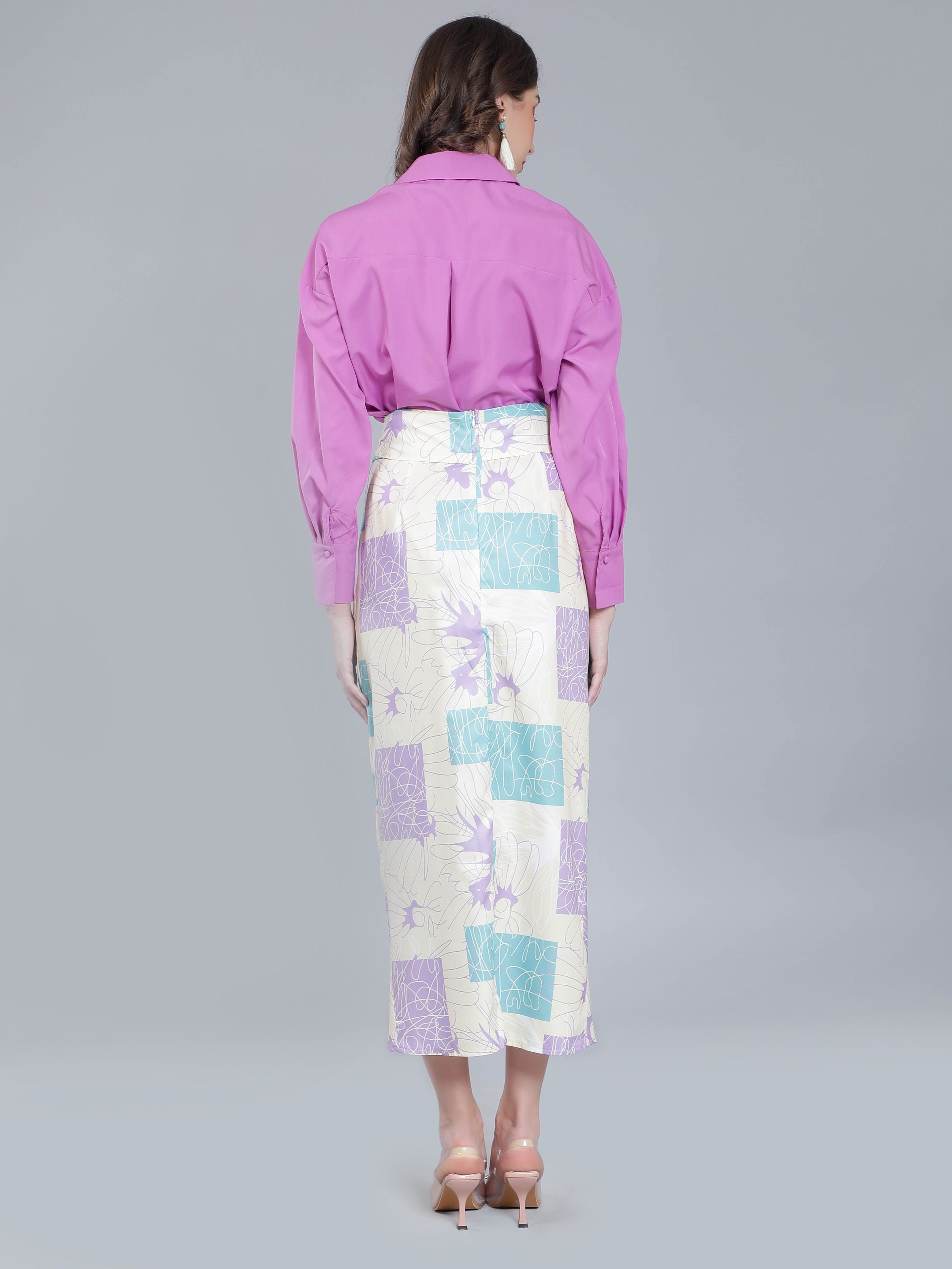 Scribble  Printed Two-Piece Set