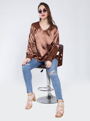 V-Neck Satin Top