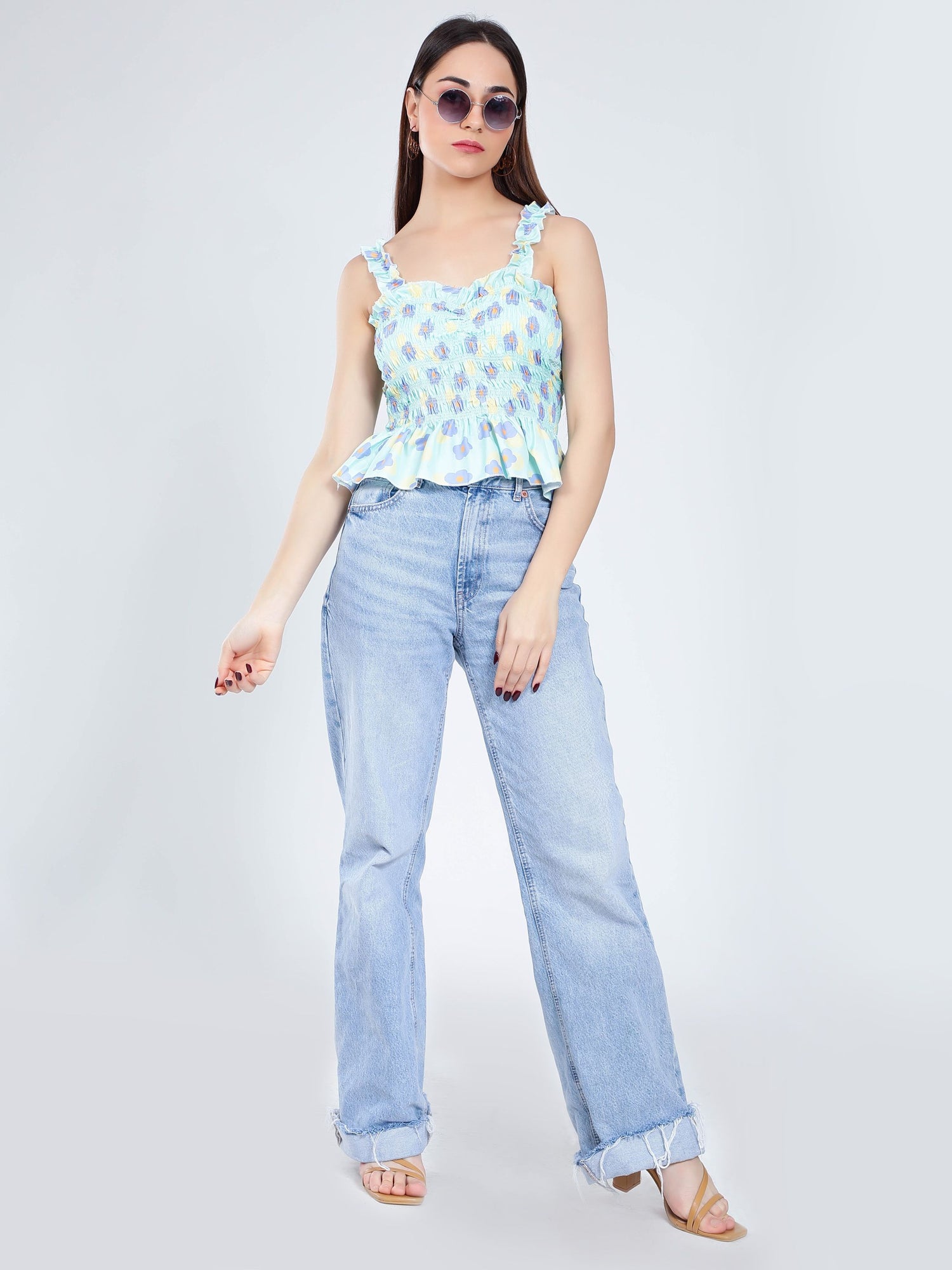 Floral Smocking Top