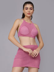Sexy Crochet Two Piece Set