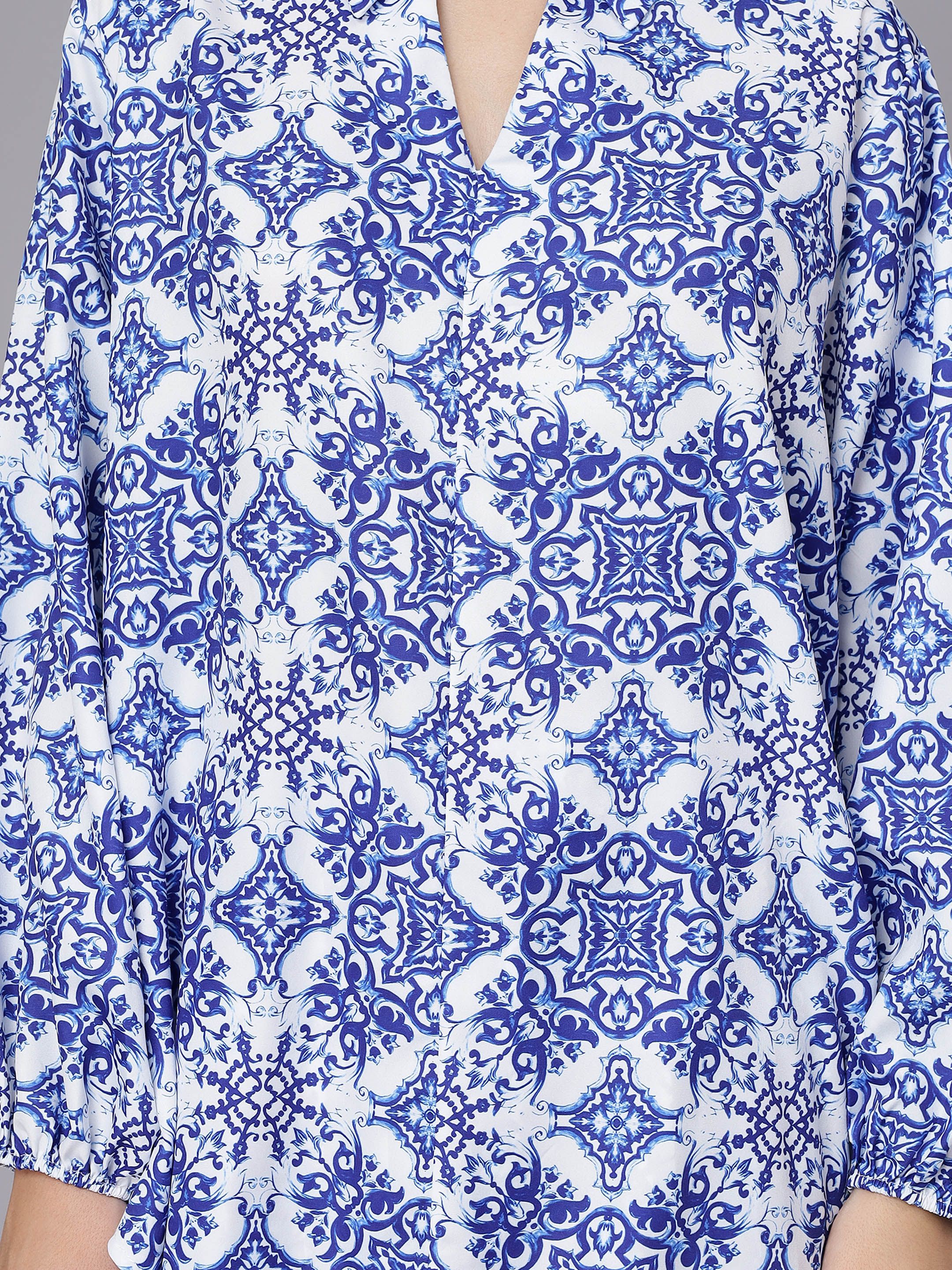 Majolica Print Oversized Two-Piece Set