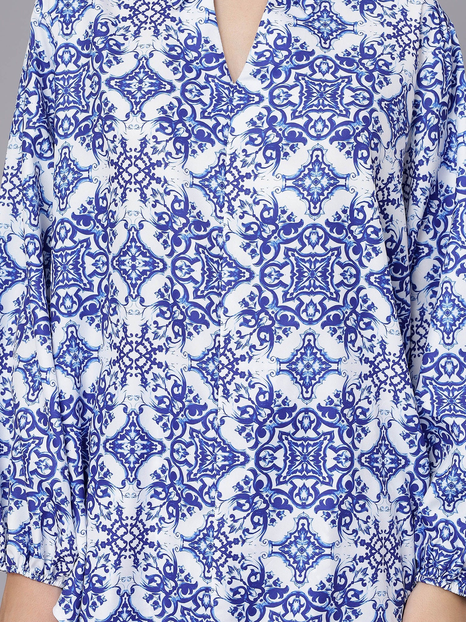 Majolica Print Oversized Two-Piece Set